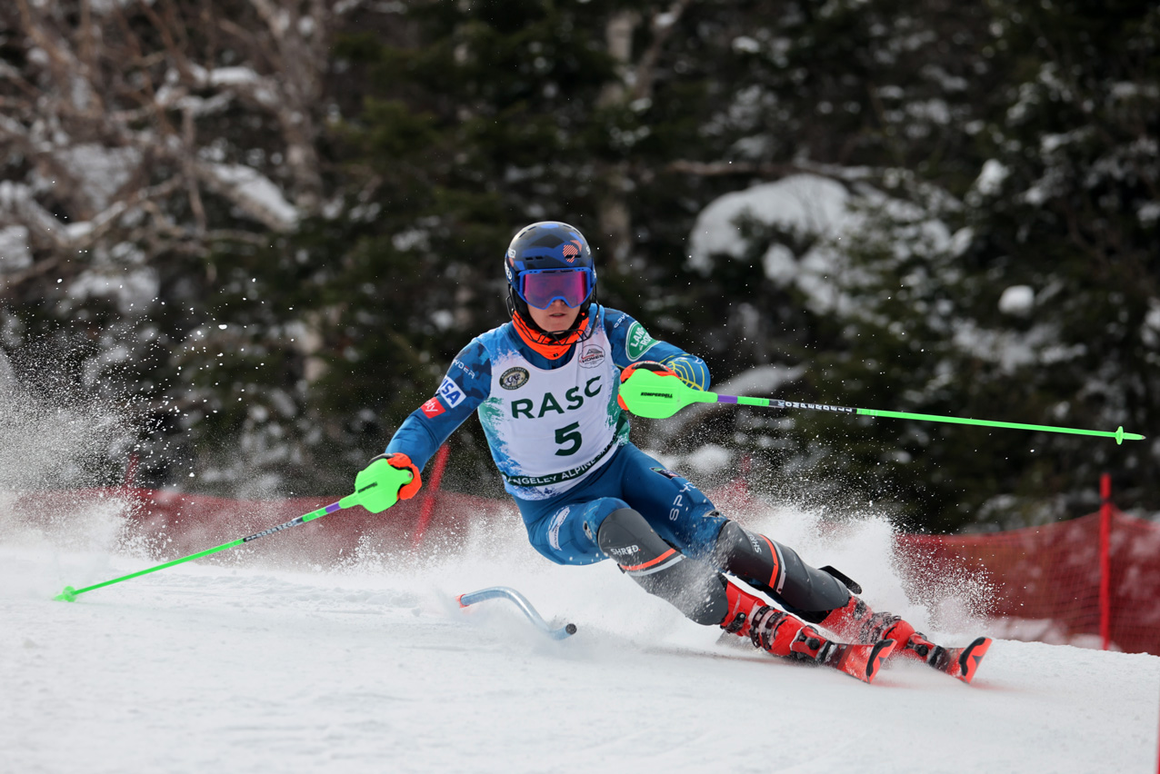 Ski racing action photography