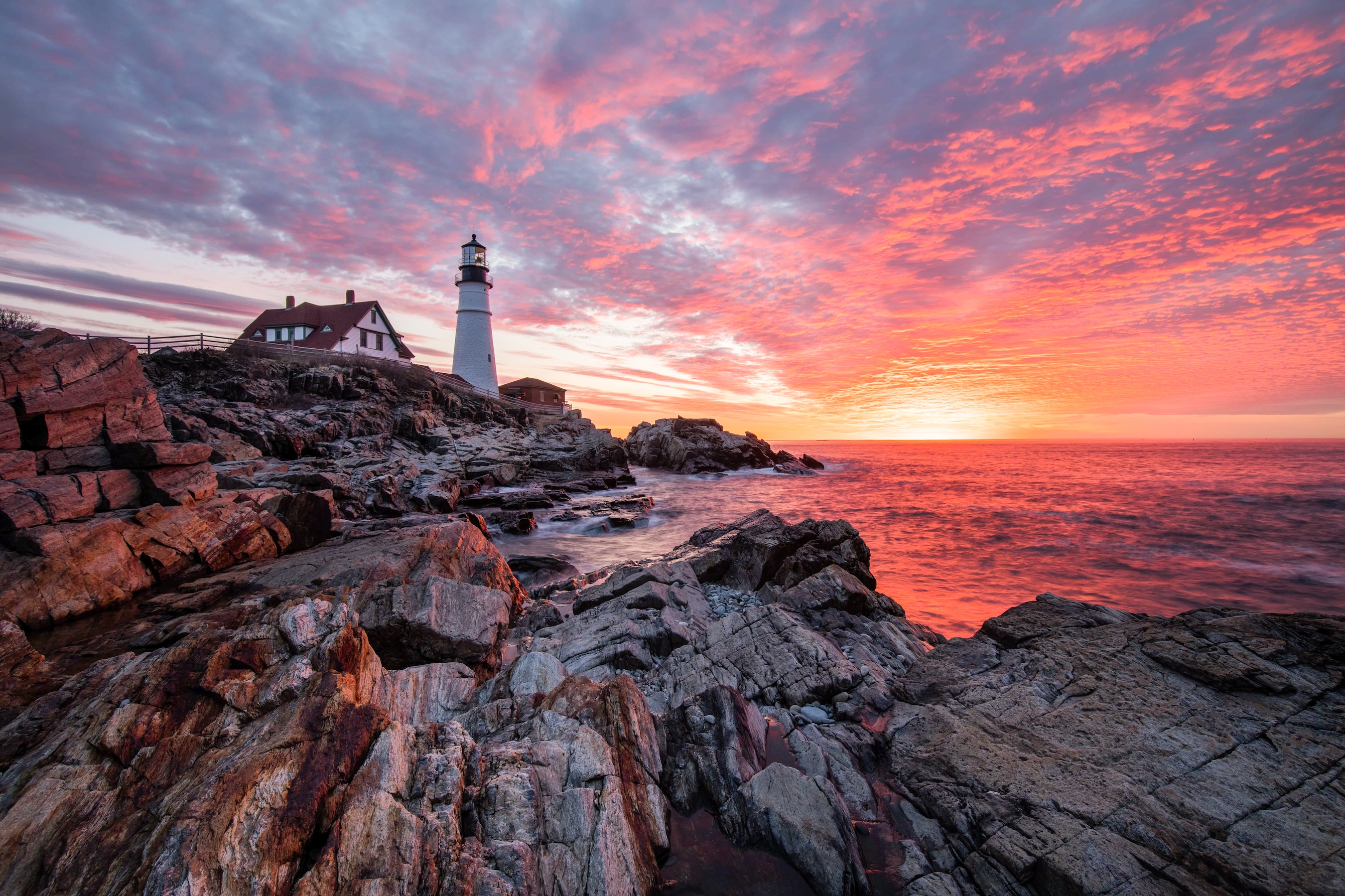 Portland Head Light at sunset